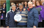 Tennis Foundation Executive Director Geoff Newton and Robby Sukhdeo, Pavilion Tennis Manager at Bruce Castle Park